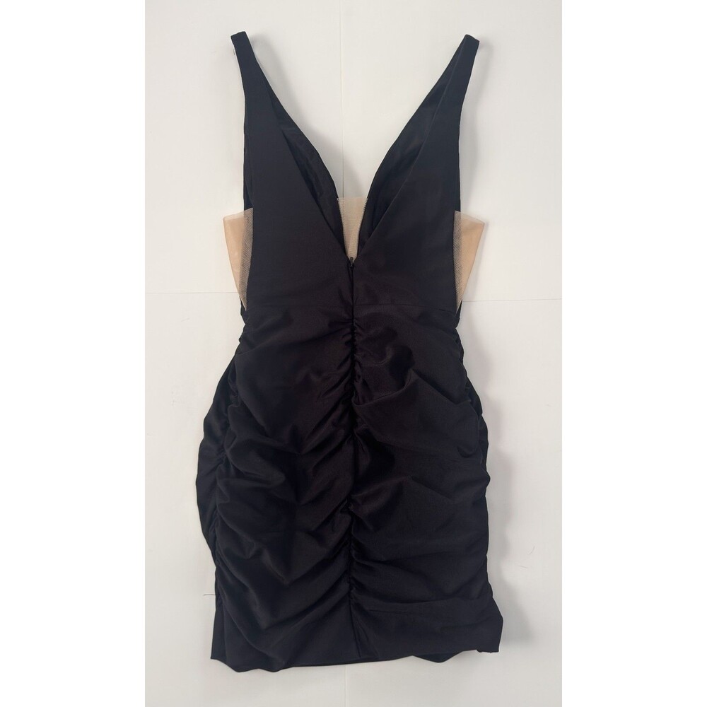 Sherri Hill Women's Black V Neck Mini Dress Size US 6 - Picture 4 of 5
